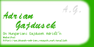 adrian gajdusek business card